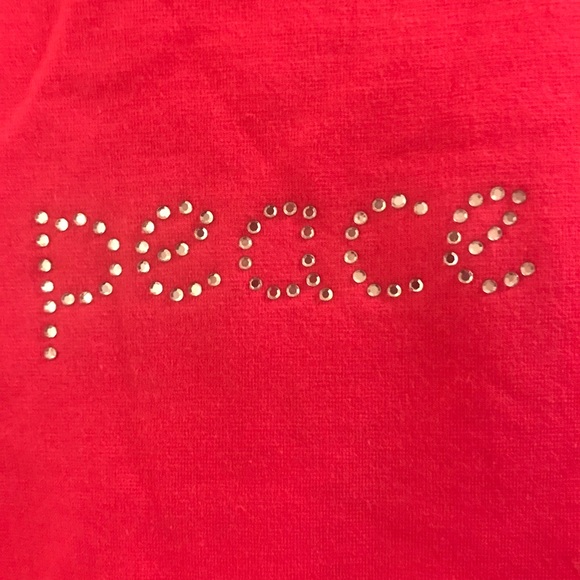 Quacker Factory PEACE top - Picture 2 of 4